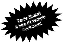 Texte illustrÍ á titre d'exemple seulement